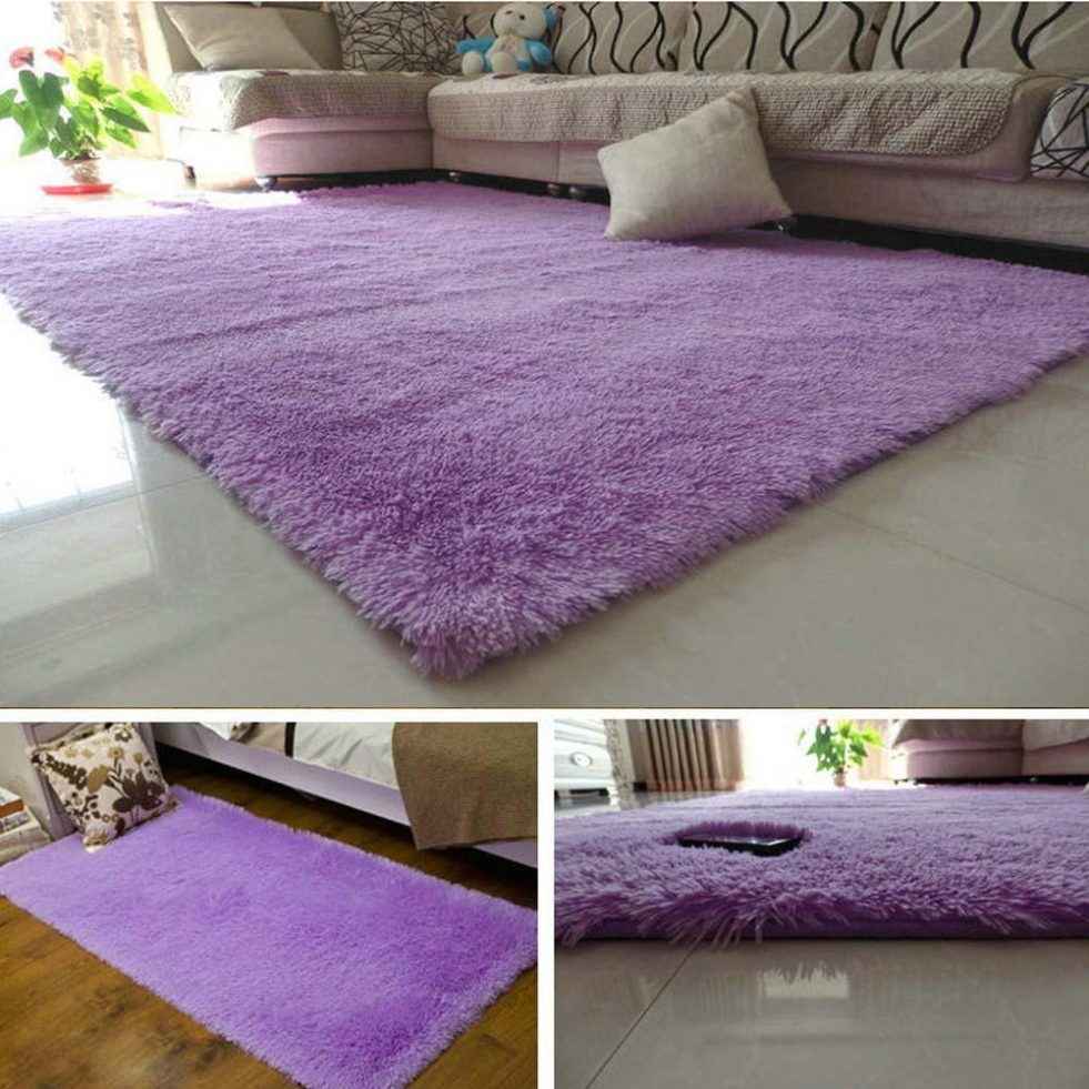 5 BY 8 FLUFFY CARPETS(PURPLE)