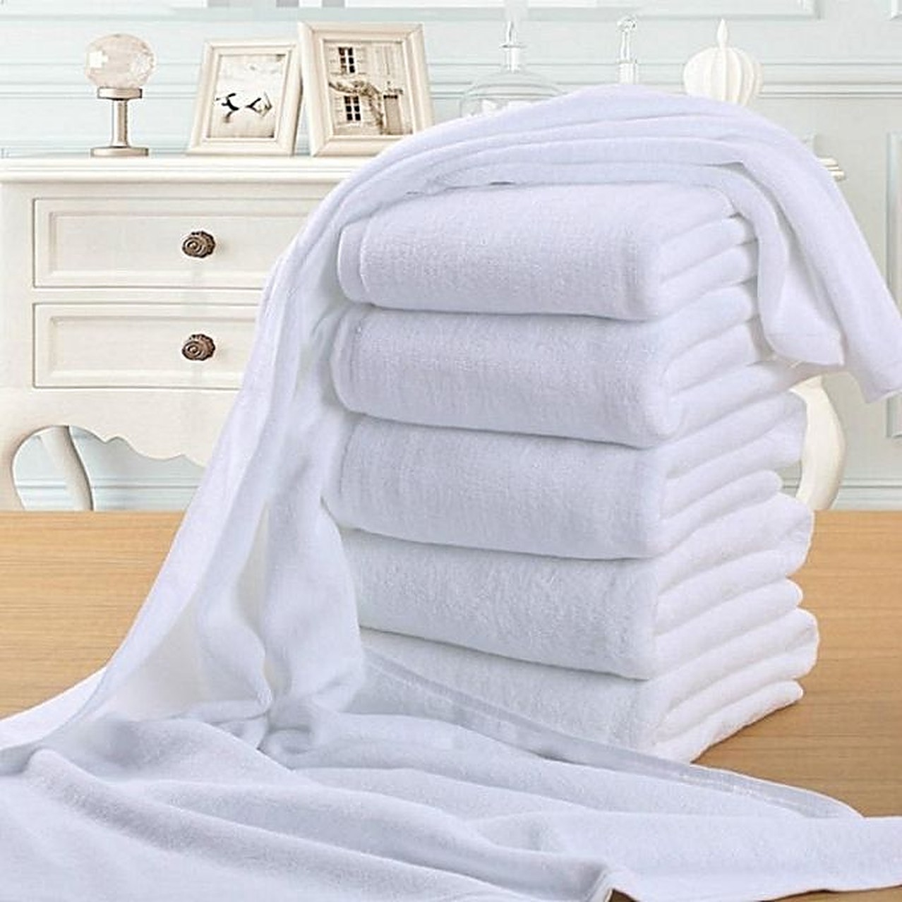 Large Polo Bath towel  - White (100x150cm) 