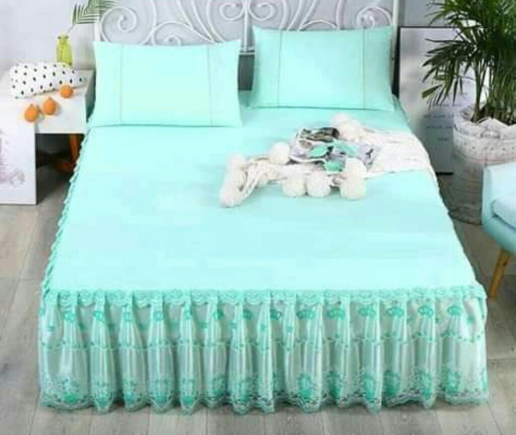 5*6 3PC BED SKIRT(Green)