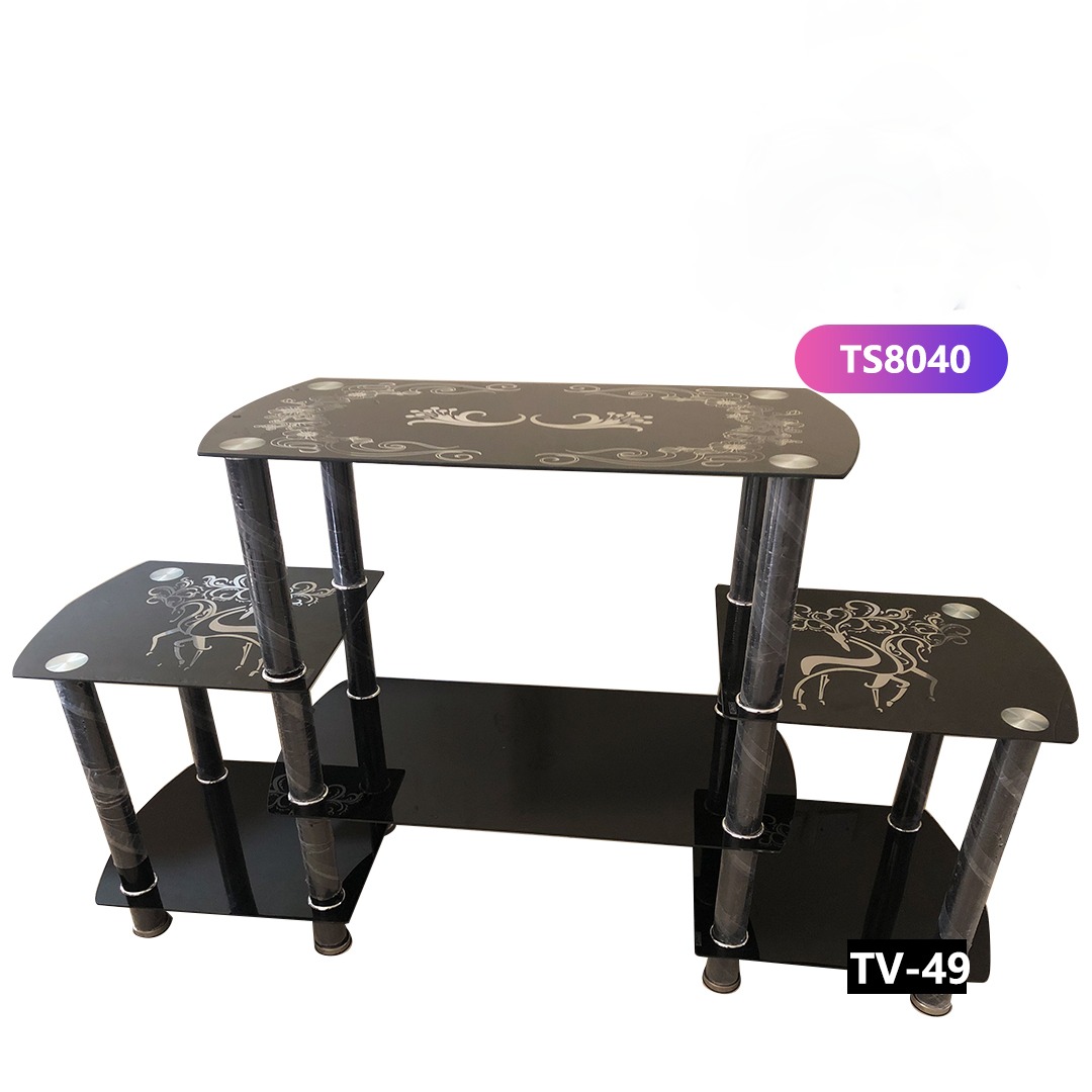 TV Stand- butterfly shaped (Glass Top)