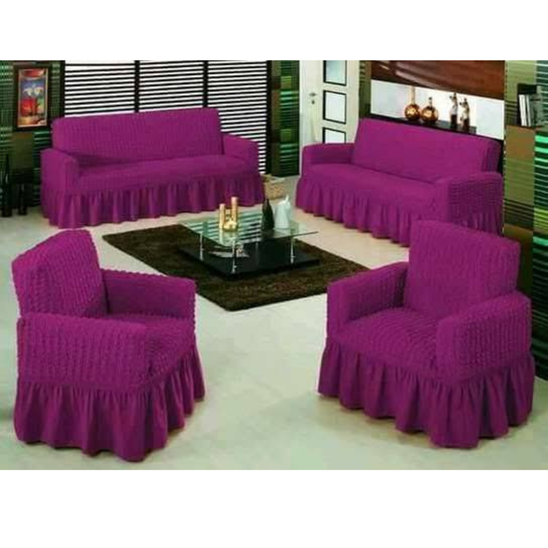 Turkish Sofa Covers(3+2+1+1)Purple