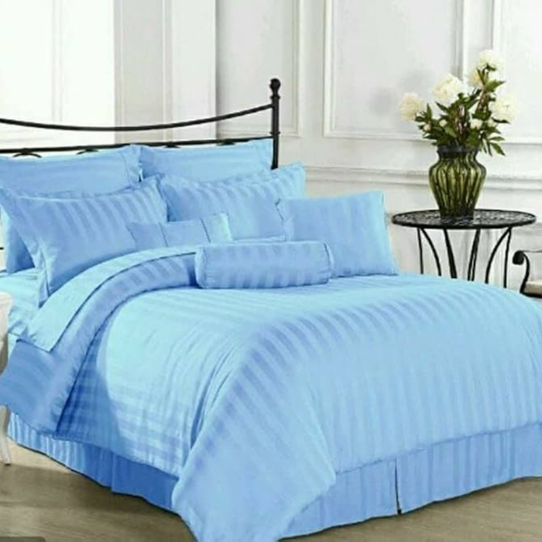 4 Pc Striped Binded Duvet (6x6 Blue)  